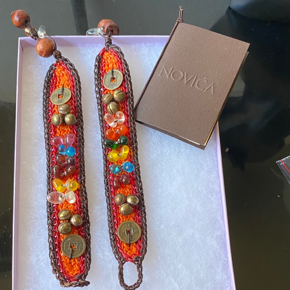 Novica Vibrant Handmade Bracelet Set